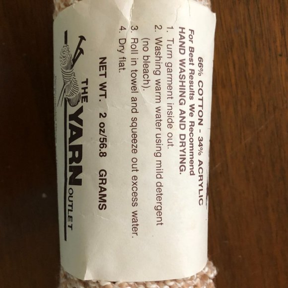 6 Summer Breeze Yarn 66% cotton 34% Acrylic 2 oz Color Camel - Picture 3 of 3